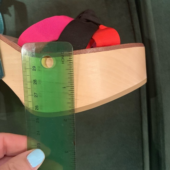 LOEFFLOR RANDALL colorblock platform sandals - Picture 5 of 6